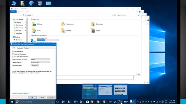 Windows 10 Tips - Customizing the Task Bar смотреть онлайн