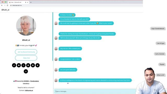 Live Chat With Kuki.ai Chatbot