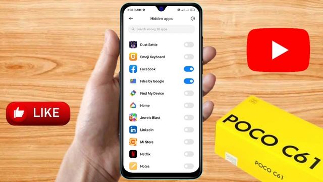 how to hide app in poco c61, poco c61 app hide kaise kare смотреть онлайн