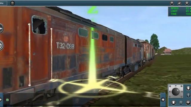ТЭ2-088 едет по полузаброшенному пути в Trainz Simulator Android