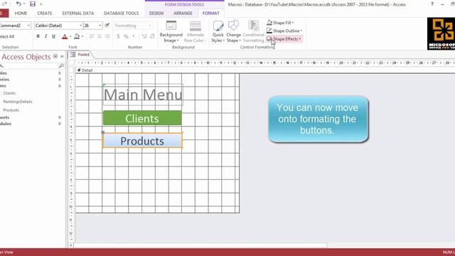 MS Office Access - Buttons for Beginners смотреть онлайн