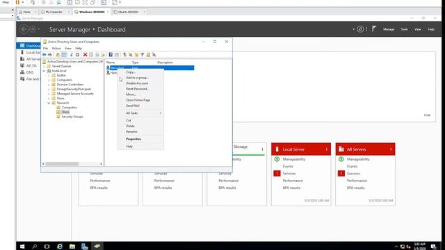 How to Manage Users and Groups in Windows Server 2016/2019 смотреть онлайн