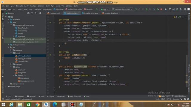 2.Click On Recycler View Card View In Android Studio | Mr Programmer смотреть онлайн