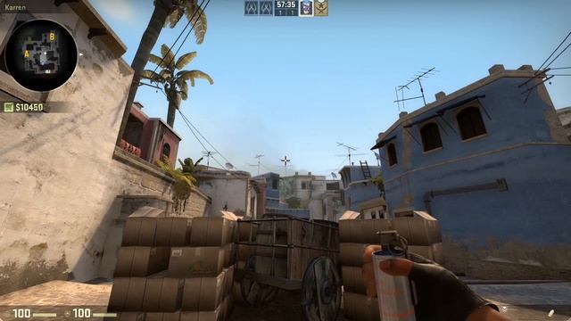 CS:GO Smoke Tutorial: Mirage T-Sided Window smoke from top Mid смотреть онлайн