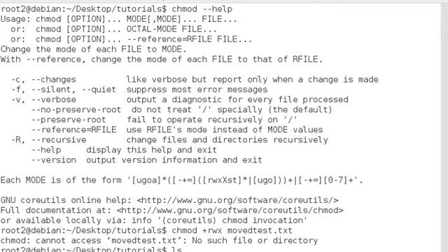 chmod - Change Access Permissions [Debian Linux] смотреть онлайн