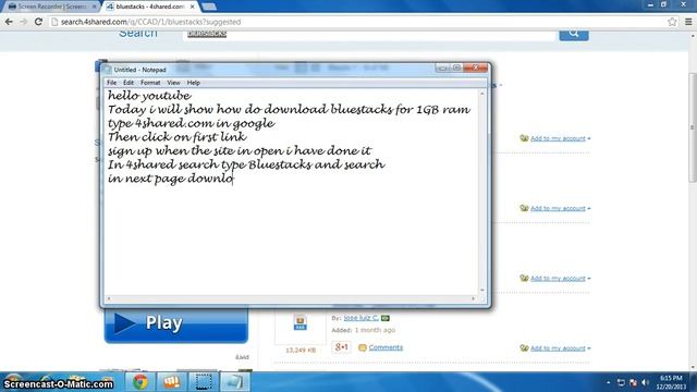 bluestacks download for 1GB ram смотреть онлайн
