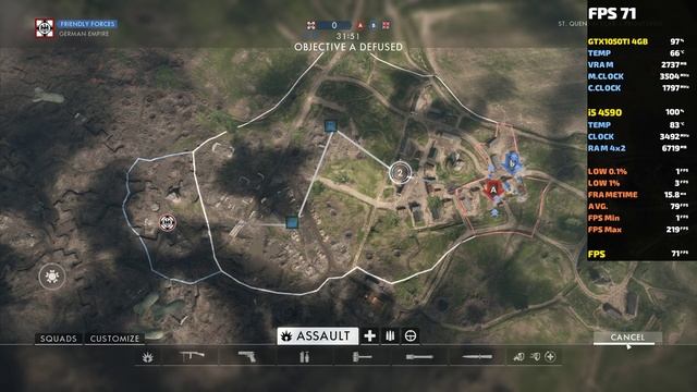 Battlefield 1 Online 2021 - GTX 1050 TI 4GB - i5 4590 - Low High Ultra - 1080p no internet game смотреть онлайн