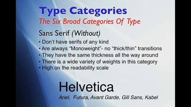 10 Rick Rice's Type Categories ricktalk tutorial смотреть онлайн