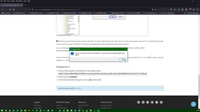 ASUSTOR College FAQs - Enabling and Disabling TLS 1.3 in Windows 10. смотреть онлайн