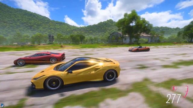 Ferrari F8 Tributo vs Pagani Zonda Cinque vs Jaguar C-X75 | Forza Horizon 5 смотреть онлайн