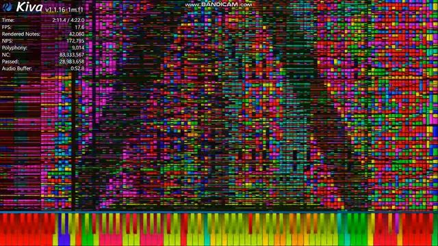 [Black Midi] Bad Apple! Decimation Mode (OCR),83.3 Million notes, Alexander Verevkin and others. смотреть онлайн