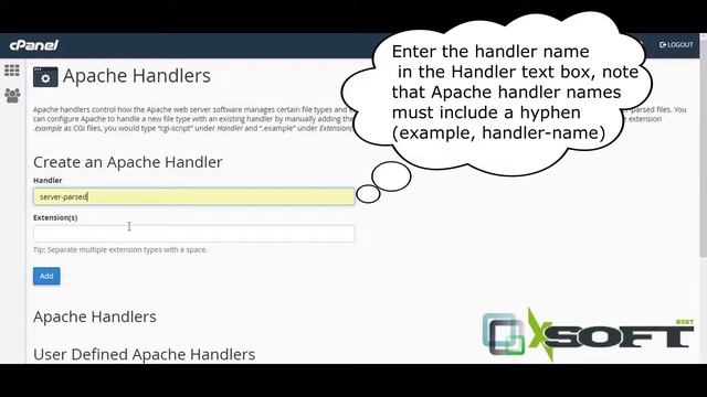 Create or Delete custom Apache handlers in cPanel смотреть онлайн