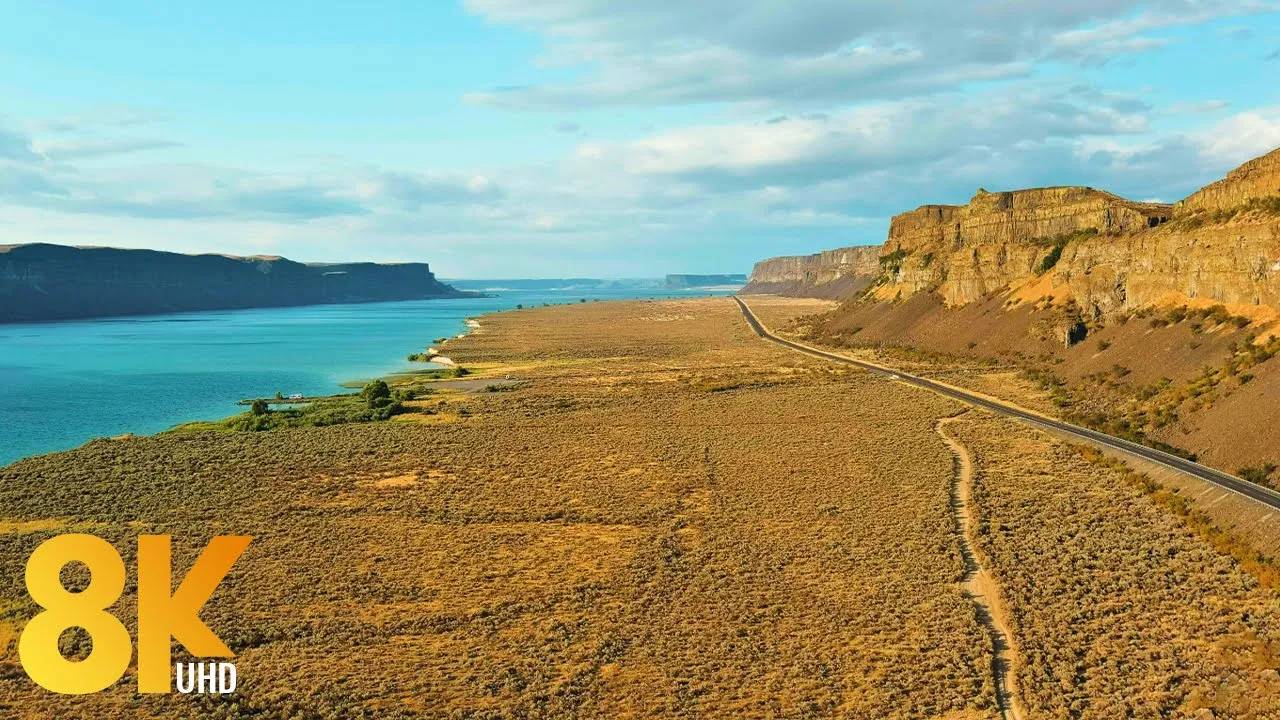 8K Drone Footage - Washington State Landscapes from Above - Episode #1 смотреть онлайн