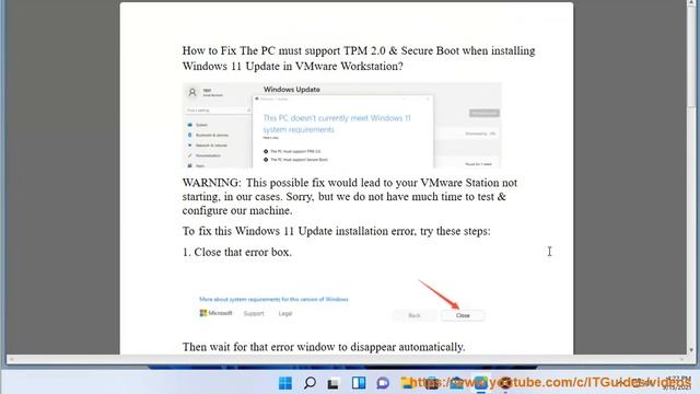 Fix PC must support TPM 2.0 & Secure Boot when installing Windows 11 Update in VMware Workstation 1 смотреть онлайн