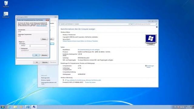 Windows 7 Professional / Enterprise Client PCs in die Domäne aufnehmen смотреть онлайн