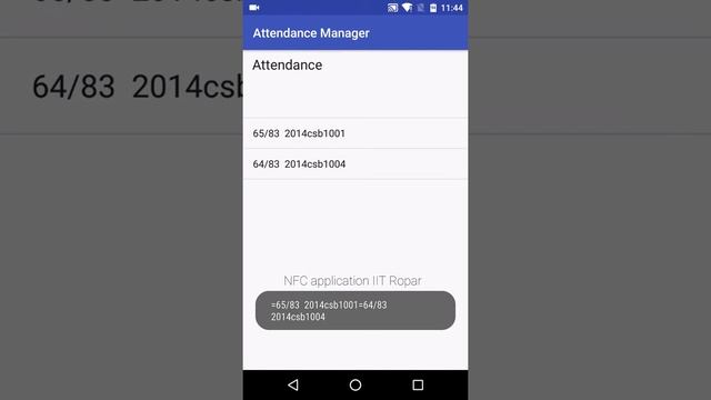 NFC based Attendance App - CSL343 IIT Ropar смотреть онлайн