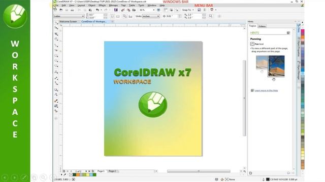 CorelDRAw X7 Workspace (Part 1) смотреть онлайн