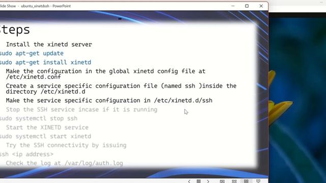 XINETD Configuration for SSH Service смотреть онлайн