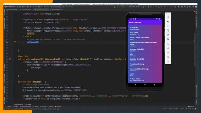 #8 Create Music Player Tutorial - Android Studio | Read Songs from Phone | تطبيق مشغل أغاني смотреть онлайн