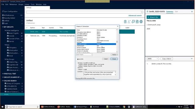 A class recording: EndNote 20 essentials (Windows) смотреть онлайн