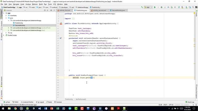 Transfer Data from One Activity to Another in Android Studio смотреть онлайн