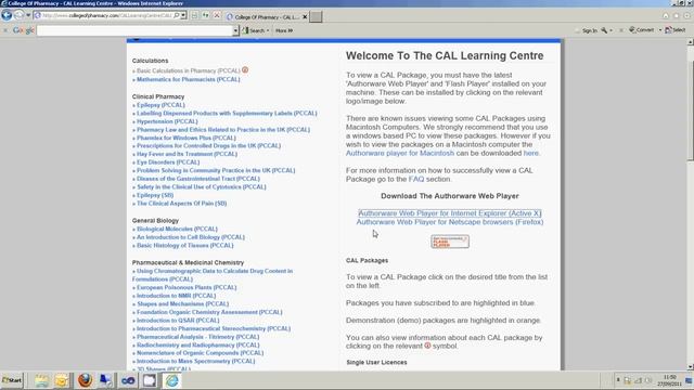 College Of Pharmacy -- Authorware Web Player (Internet Explorer) Setup смотреть онлайн
