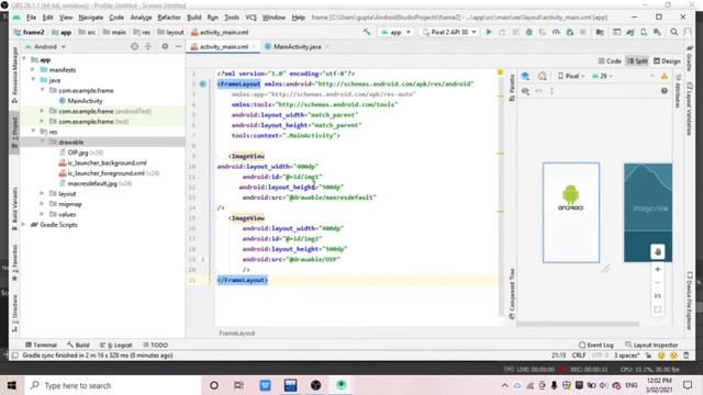 Frame Layout in android studio|Frame Layout in hindi|Frame layout by best masters смотреть онлайн