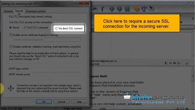 Configuring a POP email account with SSL in Pegasus Mail смотреть онлайн