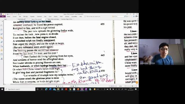 Video Lecture 401: Rape of the Lock (Last Part) by Arindam Ghosh смотреть онлайн