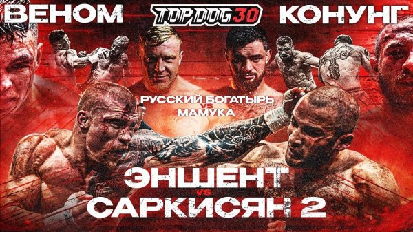 Эншент VS Саркисян 2, Русcкий Богатырь VS Мамука, Веном VS Конунг | TOP DOG 30