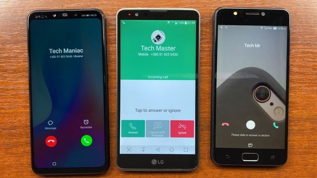 Huawei vs LG vs Asus Incoming Calls (Android 9, 7, 8) смотреть онлайн