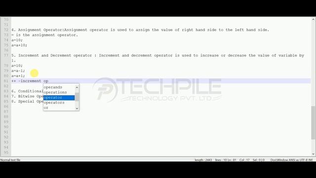 Assignment operator in java in Hindi | increment and decrement operators in java in Hindi | Techpil смотреть онлайн