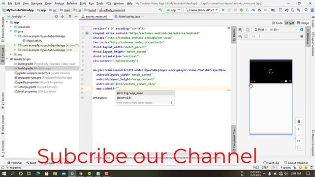 How to use Youtube player View in Android Studio in bangla 2021 смотреть онлайн