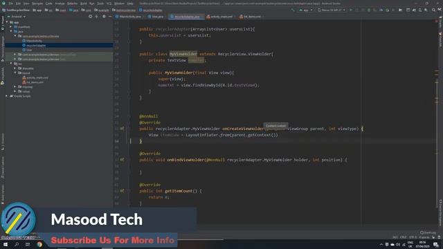 How to Create RecyclerView in Android Studio | Simple RecyclerView Example in Android смотреть онлайн