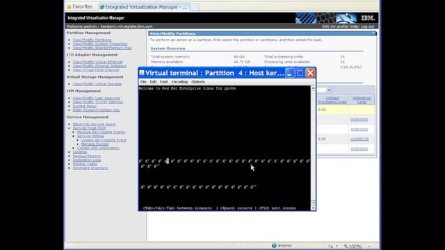 IBM PowerLinux install Red Hat Enterprise Server in an LPAR with IVM смотреть онлайн