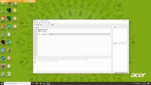Raspberry pi Pico, part 2 loading MicroPython and getting a program running. смотреть онлайн