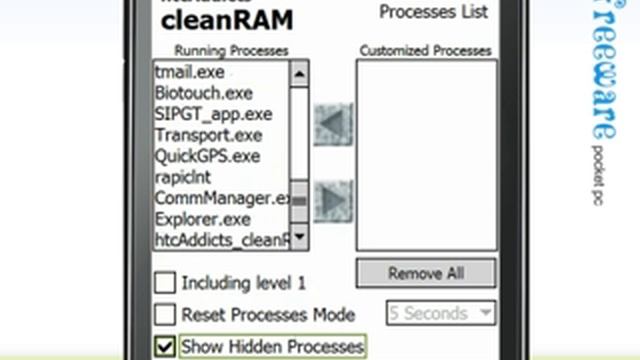 CleanRAM memory cleaning tool for Windows Mobile phones смотреть онлайн
