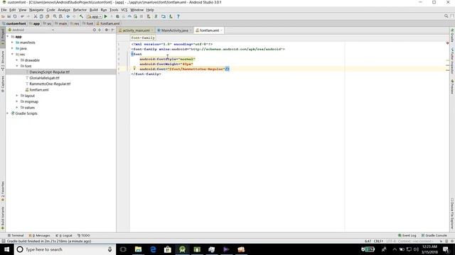 Using custom font for your app in android studio смотреть онлайн