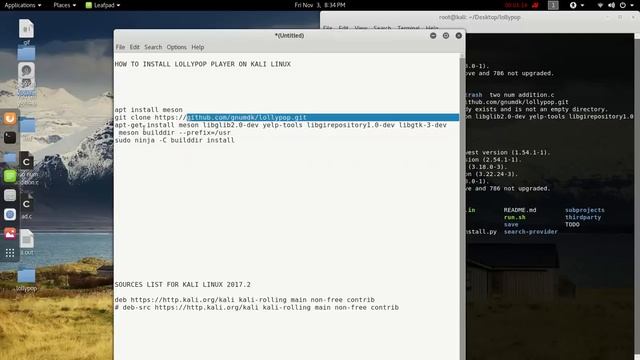 HOW TO INSTALL LOLLYPOP PLAYER ON KALI LINUX смотреть онлайн