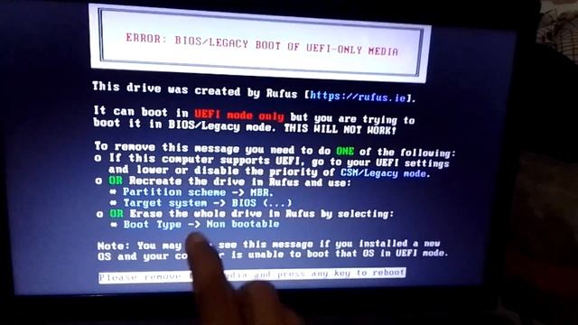 error bios/legacy boot of uefi only media windows 10 problem смотреть онлайн
