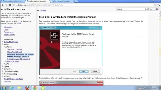 ArduCopter Mission Planner Installation and DirectX Error смотреть онлайн