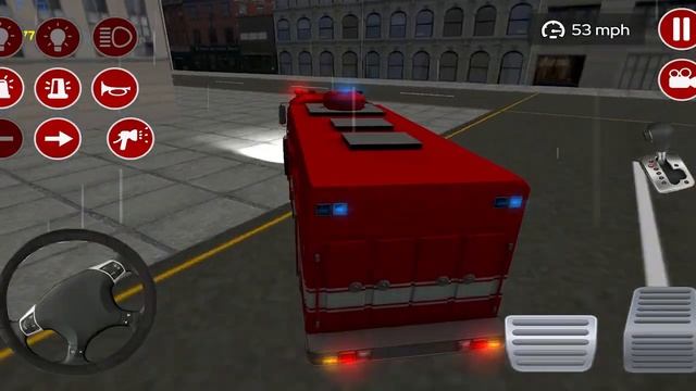 Real Fire Truck Driving Simulator 2020 - New Fire Fighting Fireman's Daily Job - Android GamePlay смотреть онлайн