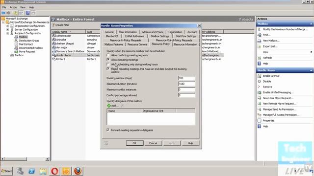 Configure Resource Policy of Resource Mailbox in Exchange Server 2010 смотреть онлайн