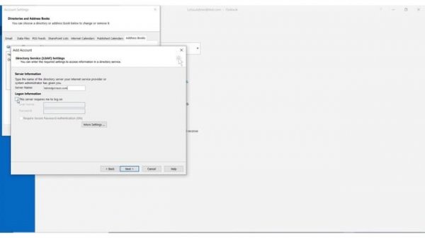 HCL Notes - Configure LDAP Directory for Outlook Client