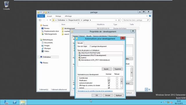 configuration et création d'un fichier de partage partie 1 -- Windows Server 2012 смотреть онлайн