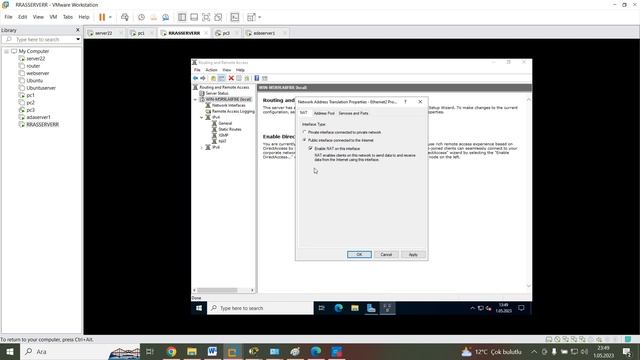 RRAS ile NAT routing. Windows server 22 iki farklı ağı hem LAN hemde NAT bağlantısı eklemek смотреть онлайн