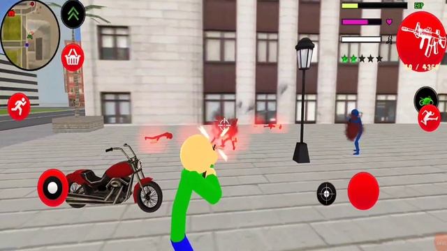 Baldi Çöp Adam Halat Kahraman - Baldi Stickman Rope Hero - Android Gameplay смотреть онлайн