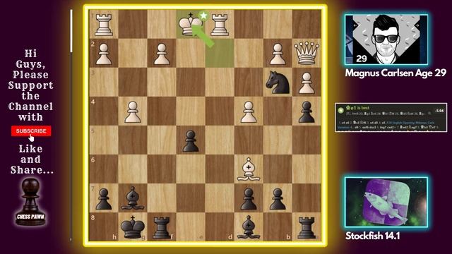 Stockfish 14.1 vs Magnus age 29 || Amazing QUEEN Sacrifice!! смотреть онлайн