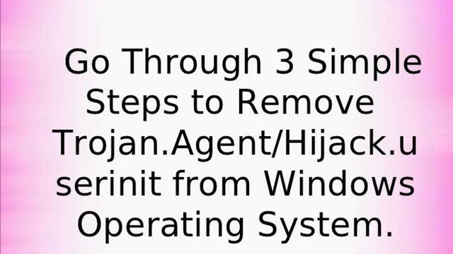 Trojan.Agent/Hijack.userinit : Delete Trojan.Agent/Hijack.userinit смотреть онлайн