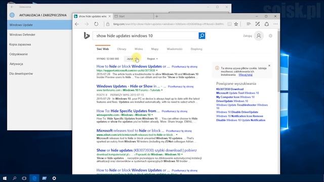 Windows 10: Użycie programu "Show or hide updates" w celu rozwiązania problemów z aktualizacjami. смотреть онлайн